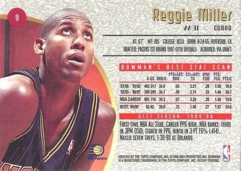 1997-98 Bowman's Best #9 Reggie Miller Back