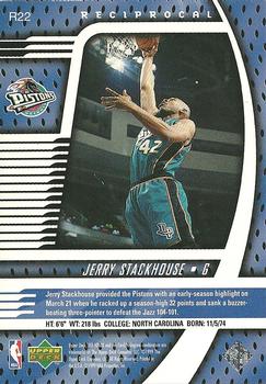 1998-99 Upper Deck Ionix - Reciprocal #R22 Jerry Stackhouse Back