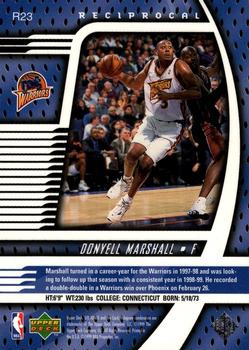 1998-99 Upper Deck Ionix - Reciprocal #R23 Donyell Marshall Back
