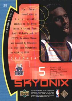 1998-99 Upper Deck Ionix - Skyonix #S8 Tim Thomas Back