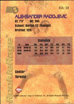 1999 Collector's Edge Rookie Rage - Gold Ingot #RR-38 Aleksandar Radojevic Back