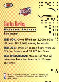 1997-98 Bowman's Best - Best Cuts #BC8 Charles Barkley Back