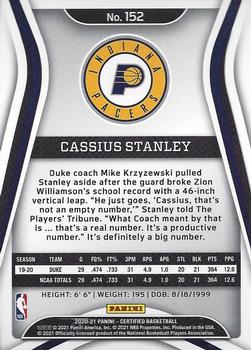 2020-21 Panini Certified - Mirror Blue #152 Cassius Stanley Back