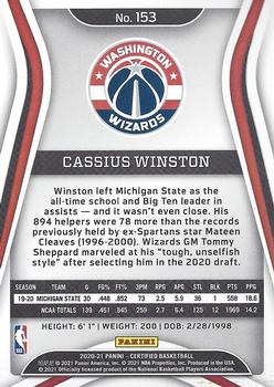2020-21 Panini Certified - Mirror Red #153 Cassius Winston Back
