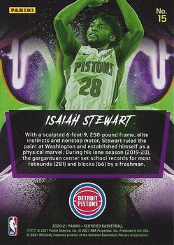 2020-21 Panini Certified - 2020 #15 Isaiah Stewart Back