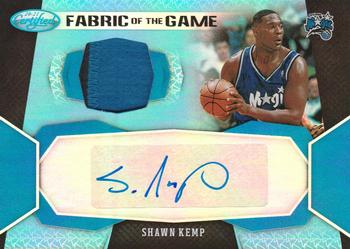 2020-21 Panini Certified - Fabric of the Game Signatures Asia Light Blue #FG-SKP Shawn Kemp Front