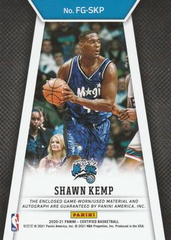 2020-21 Panini Certified - Fabric of the Game Signatures Camo #FG-SKP Shawn Kemp Back