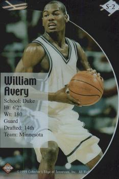 1999 Collector's Edge Rookie Rage - Successors #S-2 William Avery Back