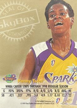 1999 Hoops WNBA - Autographics #12 Penny Toler Back