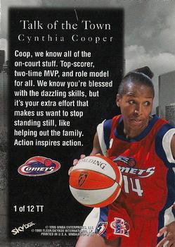 1999 Hoops WNBA - Talk of the Town #1 Cynthia Cooper Back