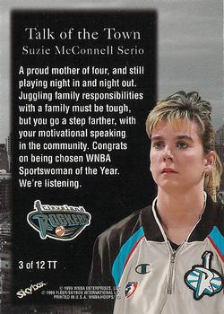1999 Hoops WNBA - Talk of the Town #3 Suzie McConnell-Serio Back