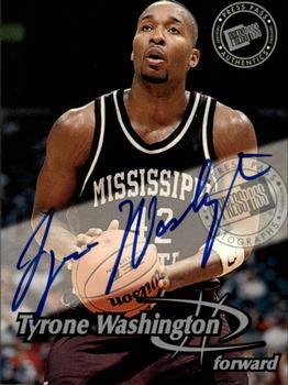 1999 Press Pass - Autographs #NNO Tyrone Washington Front