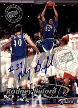 1999 Press Pass - Autographs #NNO Rodney Buford Front