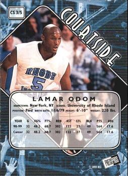 1999 Press Pass - Courtside #CS3 Lamar Odom Back