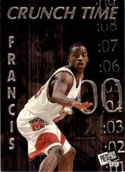 1999 Press Pass - Crunch Time #CT2 Steve Francis Front
