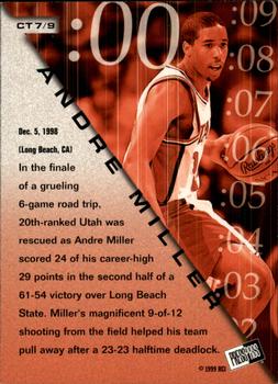 1999 Press Pass - Crunch Time #CT7 Andre Miller Back