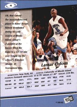 1999 Press Pass - Gold Zone #4 Lamar Odom Back