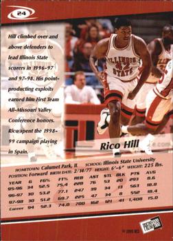 1999 Press Pass - Gold Zone #24 Rico Hill Back