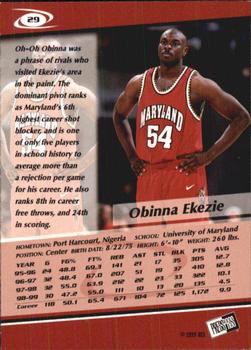 1999 Press Pass - Gold Zone #29 Obinna Ekezie Back