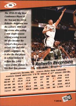 1999 Press Pass - Gold Zone #36 Roberto Bergersen Back