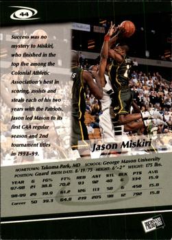 1999 Press Pass - Gold Zone #44 Jason Miskiri Back