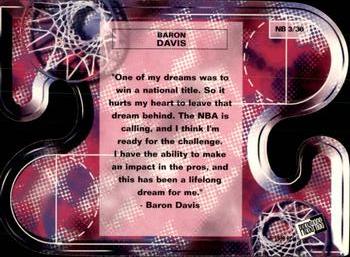 1999 Press Pass - Net Burners #NB3 Baron Davis Back