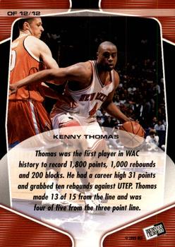 1999 Press Pass - On Fire #OF12 Kenny Thomas Back