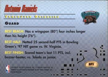 1997-98 Bowman's Best - Picks #BP5 Antonio Daniels Back
