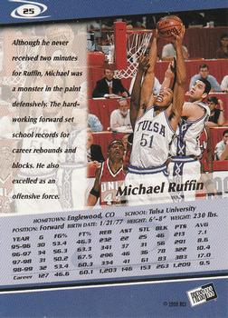 1999 Press Pass - Torquers #25 Michael Ruffin Back