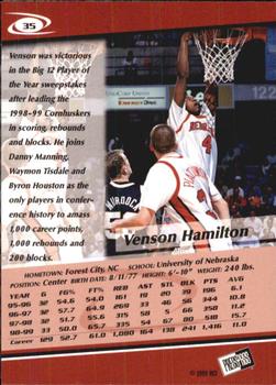 1999 Press Pass - Torquers #35 Venson Hamilton Back