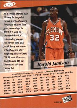 1999 Press Pass - Torquers #40 Harold Jamison Back