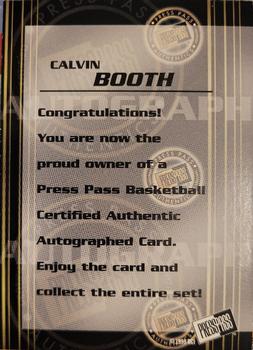 1999 Press Pass Authentics - Autographs #NNO Calvin Booth Back