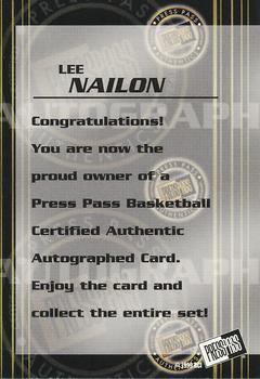 1999 Press Pass Authentics - Autographs #NNO Lee Nailon Back