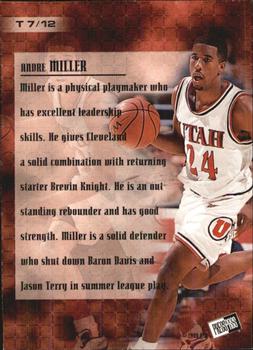 1999 Press Pass Authentics - Team 2000 #T7 Andre Miller Back