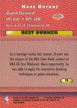 1997-98 Bowman's Best - Techniques #T4 Kobe Bryant Back
