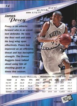 1999 Press Pass SE - Torquers #14 James Posey Back