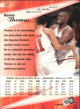 1999 Press Pass SE - Torquers #17 Kenny Thomas Back