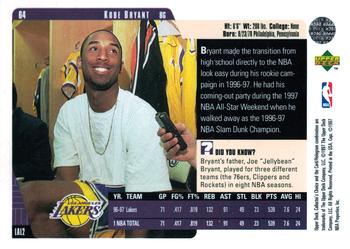 1997-98 Collector's Choice #64 Kobe Bryant Back
