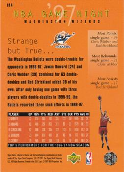 1997-98 Collector's Choice #184 Washington Wizards Back