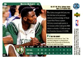 1997-98 Collector's Choice #205 Walter McCarty Back