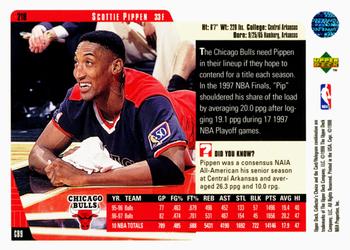 1997-98 Collector's Choice #218 Scottie Pippen Back