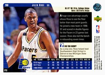 1997-98 Collector's Choice #260 Jalen Rose Back