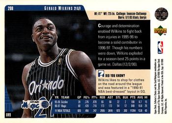 1997-98 Collector's Choice #298 Gerald Wilkins Back
