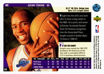 1997-98 Collector's Choice #342 Jacque Vaughn Back