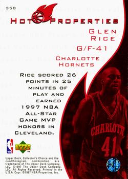 1997-98 Collector's Choice #358 Glen Rice Back