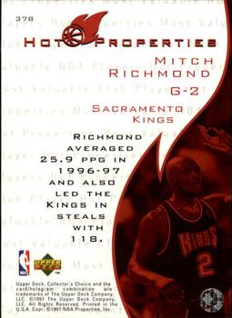 1997-98 Collector's Choice #378 Mitch Richmond Back