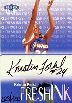 1999 Ultra WNBA - Fresh Ink #3 Kristin Folkl Front