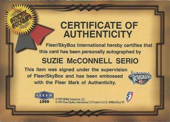1999 Ultra WNBA - Fresh Ink #5 Suzie McConnell-Serio Back