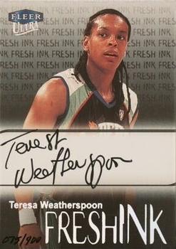 1999 Ultra WNBA - Fresh Ink #13 Teresa Weatherspoon Front