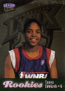 1999 Ultra WNBA - Gold Medallion #110G Tonya Edwards Front